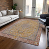Piper Looms Chantille Global ACN1651 Gold Machine Washable Area Rug Lifestyle Image Feature