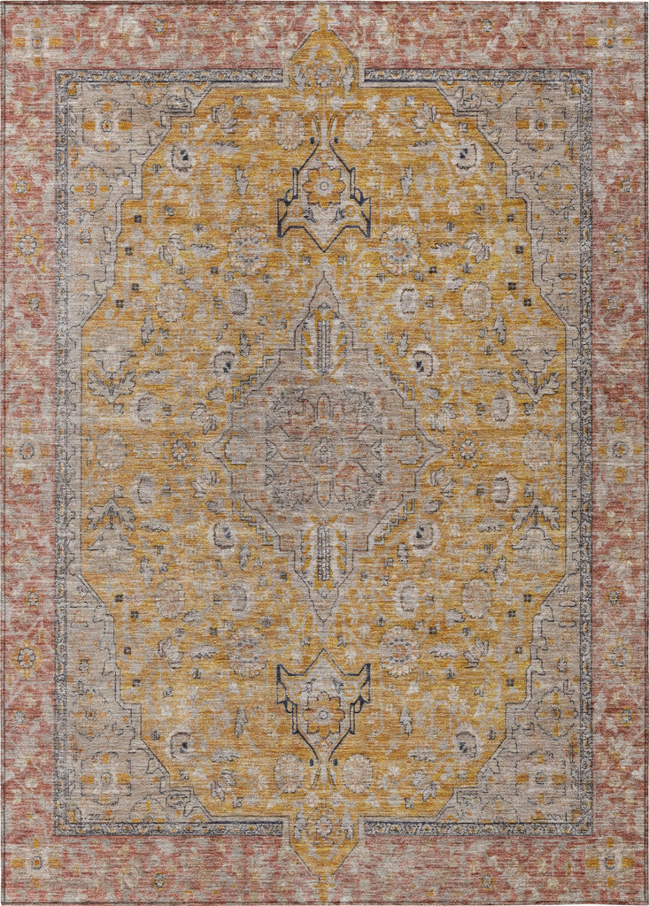 Piper Looms Chantille Global ACN1651 Gold Machine Washable Area Rug main image