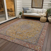 Piper Looms Chantille Global ACN1651 Gold Machine Washable Area Rug Outdoor Lifestyle Image Feature
