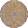 Piper Looms Chantille Global ACN1651 Gold Machine Washable Area Rug Round Main Image