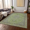 Piper Looms Chantille Global ACN1651 Lime Machine Washable Area Rug Lifestyle Image Feature