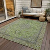 Piper Looms Chantille Global ACN1651 Lime Machine Washable Area Rug Outdoor Lifestyle Image Feature