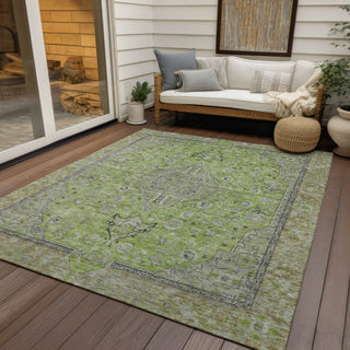 Piper Looms Chantille Global ACN1651 Lime Machine Washable Area Rug Outdoor Lifestyle Image Feature