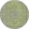 Piper Looms Chantille Global ACN1651 Lime Machine Washable Area Rug Round Main Image