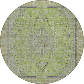 Piper Looms Chantille Global ACN1651 Lime Machine Washable Area Rug Round Main Image