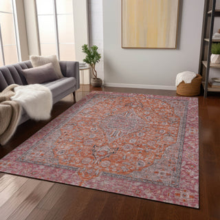 Piper Looms Chantille Global ACN1651 Orange Machine Washable Area Rug Lifestyle Image Feature