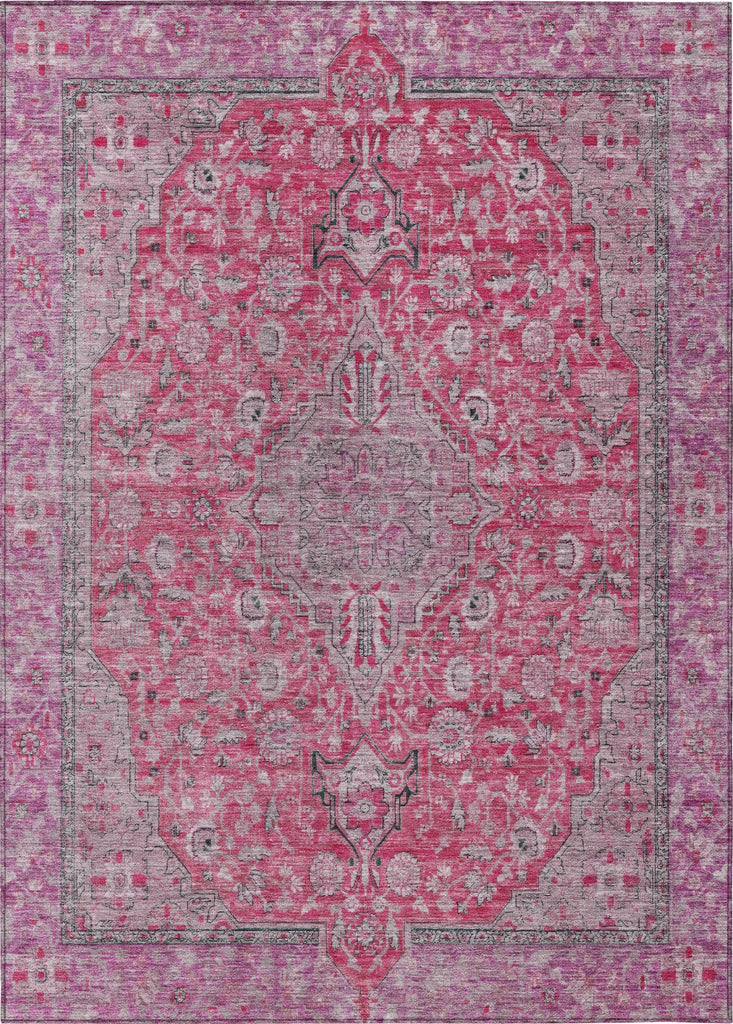 Piper Looms Chantille Global ACN1651 Pink Machine Washable Area Rug main image