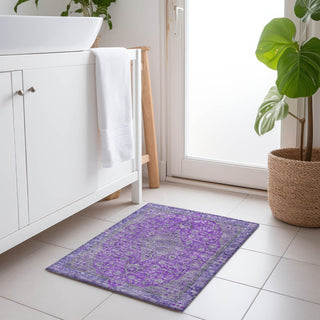 Piper Looms Chantille Global ACN1651 Purple Machine Washable Area Rug Scatter Lifestyle Image Feature