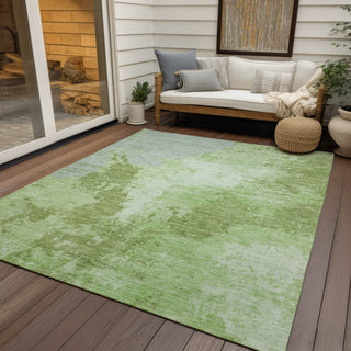 Piper Looms Chantille Modern ACN1652 Aloe Machine Washable Area Rug Outdoor Lifestyle Image Feature