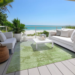Piper Looms Chantille Modern ACN1652 Aloe Machine Washable Area Rug Outdoor Lifestyle Image Feature