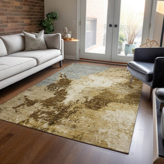 Piper Looms Chantille Modern ACN1652 Brown Machine Washable Area Rug Lifestyle Image Feature