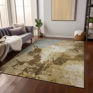 Piper Looms Chantille Modern ACN1652 Brown Machine Washable Area Rug Lifestyle Image Feature