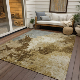 Piper Looms Chantille Modern ACN1652 Brown Machine Washable Area Rug Outdoor Lifestyle Image Feature