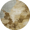 Piper Looms Chantille Modern ACN1652 Brown Machine Washable Area Rug Round Main Image