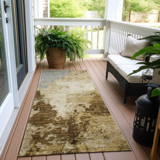 Piper Looms Chantille Modern ACN1652 Brown Machine Washable Area Rug Runner Outdoor Lifestyle Image Feature