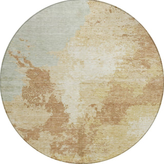 Piper Looms Chantille Modern ACN1652 Coral Machine Washable Area Rug Round Main Image