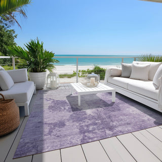 Piper Looms Chantille Modern ACN1652 Plum Machine Washable Area Rug Outdoor Lifestyle Image Feature