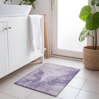 Piper Looms Chantille Modern ACN1652 Plum Machine Washable Area Rug Scatter Lifestyle Image Feature