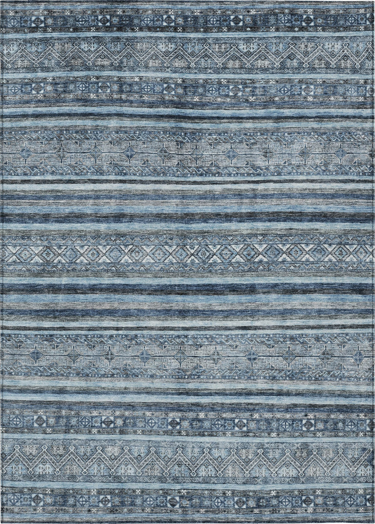 Piper Looms Chantille Stripes ACN1653 Blue Machine Washable Area Rug main image