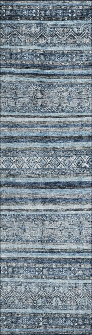 Piper Looms Chantille Stripes ACN1653 Blue Machine Washable Area Rug Runner Main Image