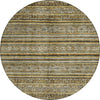 Piper Looms Chantille Stripes ACN1653 Brown Machine Washable Area Rug Round Main Image