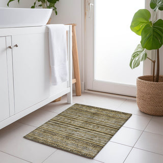 Piper Looms Chantille Stripes ACN1653 Brown Machine Washable Area Rug Scatter Lifestyle Image Feature