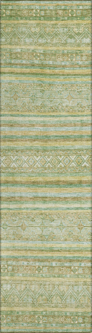 Piper Looms Chantille Stripes ACN1653 Green Machine Washable Area Rug Runner Main Image