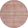 Piper Looms Chantille Stripes ACN1653 Paprika Machine Washable Area Rug Round Main Image