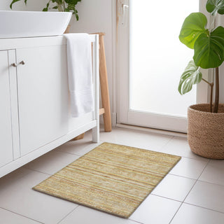 Piper Looms Chantille Stripes ACN1653 Wheat Machine Washable Area Rug Scatter Lifestyle Image Feature