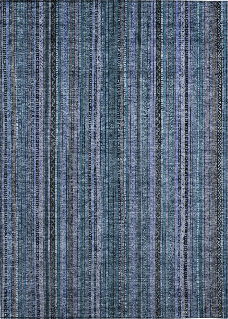 Piper Looms Chantille Stripes ACN1654 Blue Machine Washable Area Rug main image