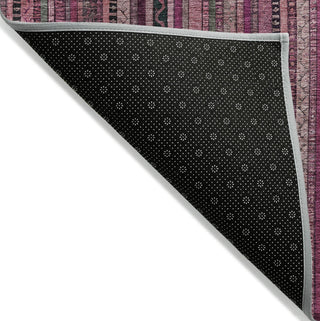 Piper Looms Chantille Stripes ACN1654 Pink Machine Washable Area Rug Backing Image