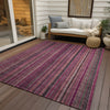 Piper Looms Chantille Stripes ACN1654 Pink Machine Washable Area Rug Outdoor Lifestyle Image Feature
