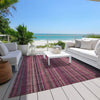 Piper Looms Chantille Stripes ACN1654 Pink Machine Washable Area Rug Outdoor Lifestyle Image Feature