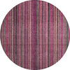Piper Looms Chantille Stripes ACN1654 Pink Machine Washable Area Rug Round Main Image
