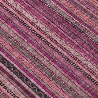 Piper Looms Chantille Stripes ACN1654 Pink Machine Washable Area Rug Swatch Image