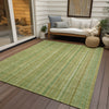Piper Looms Chantille Stripes ACN1655 Aloe Machine Washable Area Rug Outdoor Lifestyle Image Feature