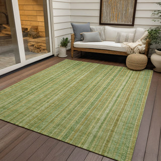 Piper Looms Chantille Stripes ACN1655 Aloe Machine Washable Area Rug Outdoor Lifestyle Image Feature
