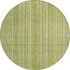 Piper Looms Chantille Stripes ACN1655 Aloe Machine Washable Area Rug Round Main Image
