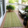 Piper Looms Chantille Stripes ACN1655 Aloe Machine Washable Area Rug Runner Outdoor Lifestyle Image Feature