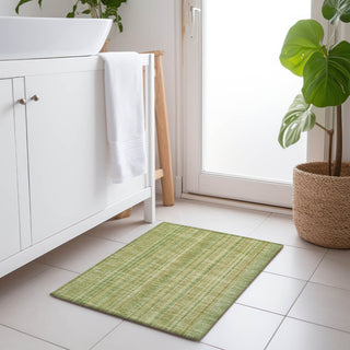 Piper Looms Chantille Stripes ACN1655 Aloe Machine Washable Area Rug Scatter Lifestyle Image Feature