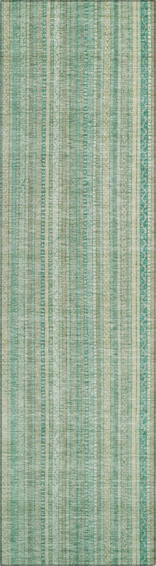 Piper Looms Chantille Stripes ACN1655 Aqua Machine Washable Area Rug Runner Main Image