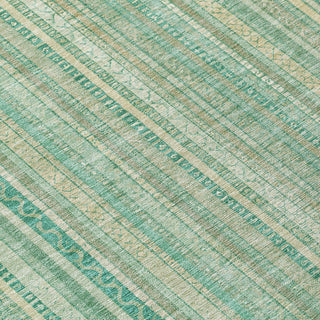 Piper Looms Chantille Stripes ACN1655 Aqua Machine Washable Area Rug Swatch Image