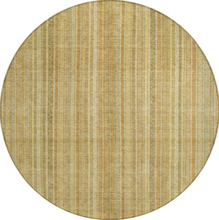 Piper Looms Chantille Stripes ACN1655 Wheat Machine Washable Area Rug Round Main Image