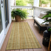 Piper Looms Chantille Stripes ACN1655 Wheat Machine Washable Area Rug Runner Outdoor Lifestyle Image Feature
