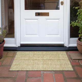 Piper Looms Chantille Stripes ACN1655 Wheat Machine Washable Area Rug Scatter Outdoor Lifestyle Image Feature