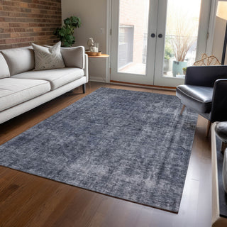 Piper Looms Chantille Global ACN1656 Blue Machine Washable Area Rug Lifestyle Image Feature