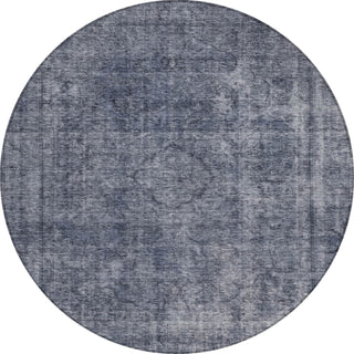 Piper Looms Chantille Global ACN1656 Blue Machine Washable Area Rug Round Main Image