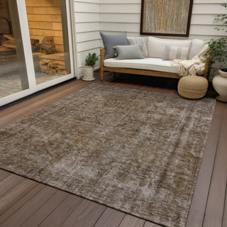 Piper Looms Chantille Global ACN1656 Brown Machine Washable Area Rug Outdoor Lifestyle Image Feature