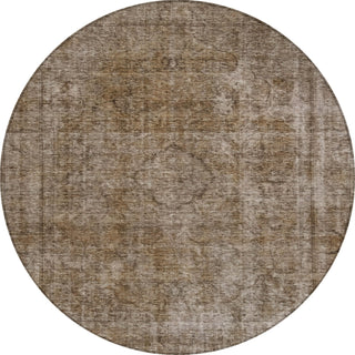 Piper Looms Chantille Global ACN1656 Brown Machine Washable Area Rug Round Main Image