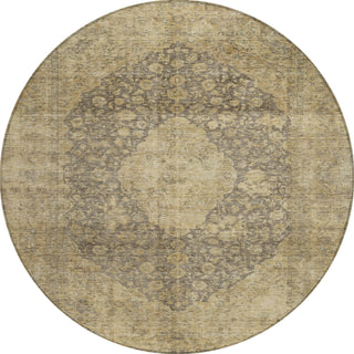Piper Looms Chantille Global ACN1657 Brown Machine Washable Area Rug Round Main Image